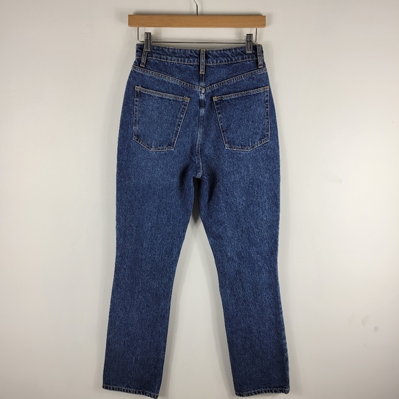 Lovers + Friends Reece Vera Cruz Distressed Button Fly Slim Straight Ankle Jeans - Picture 11 of 16